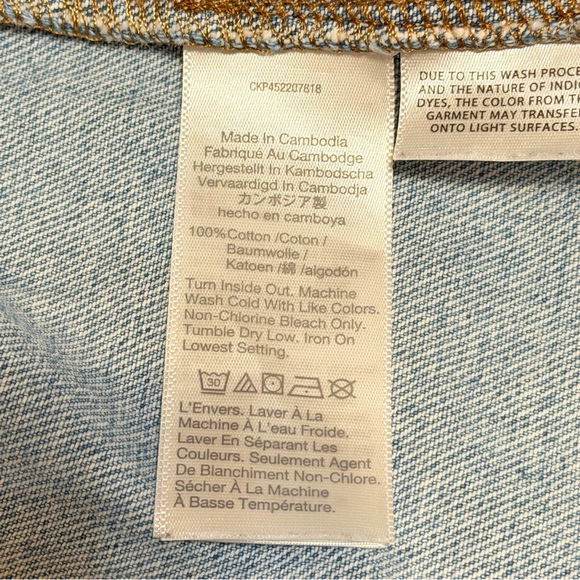 Madewell Oversized Jeans Jacket raglan sleeve 100% Cotton, size S relaxed fit - Picture 13 of 14